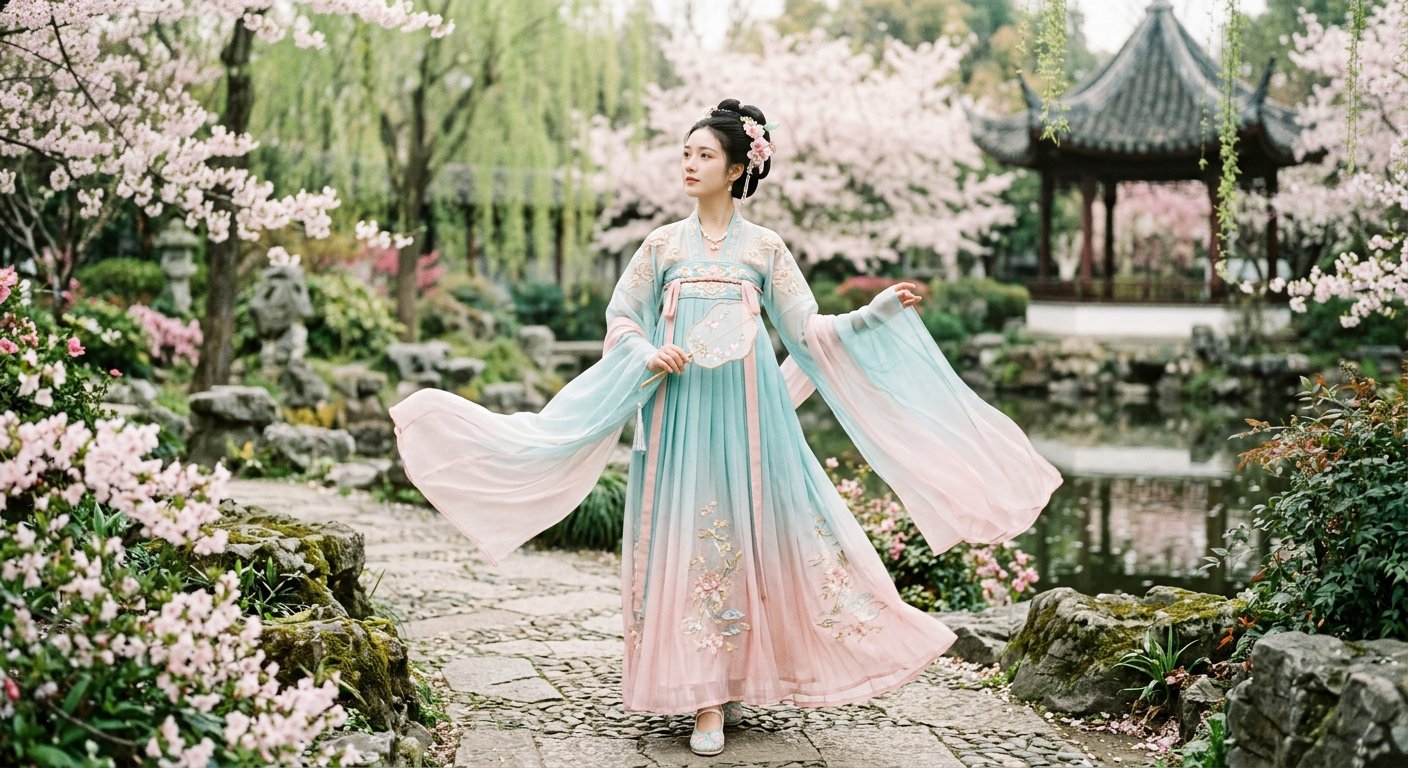 Azure Peony Qi Xiong Ruqun